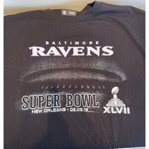 NFL Baltimore Ravens Super Bowl XLVII Shirt Mens Large Black New Orleans 2013